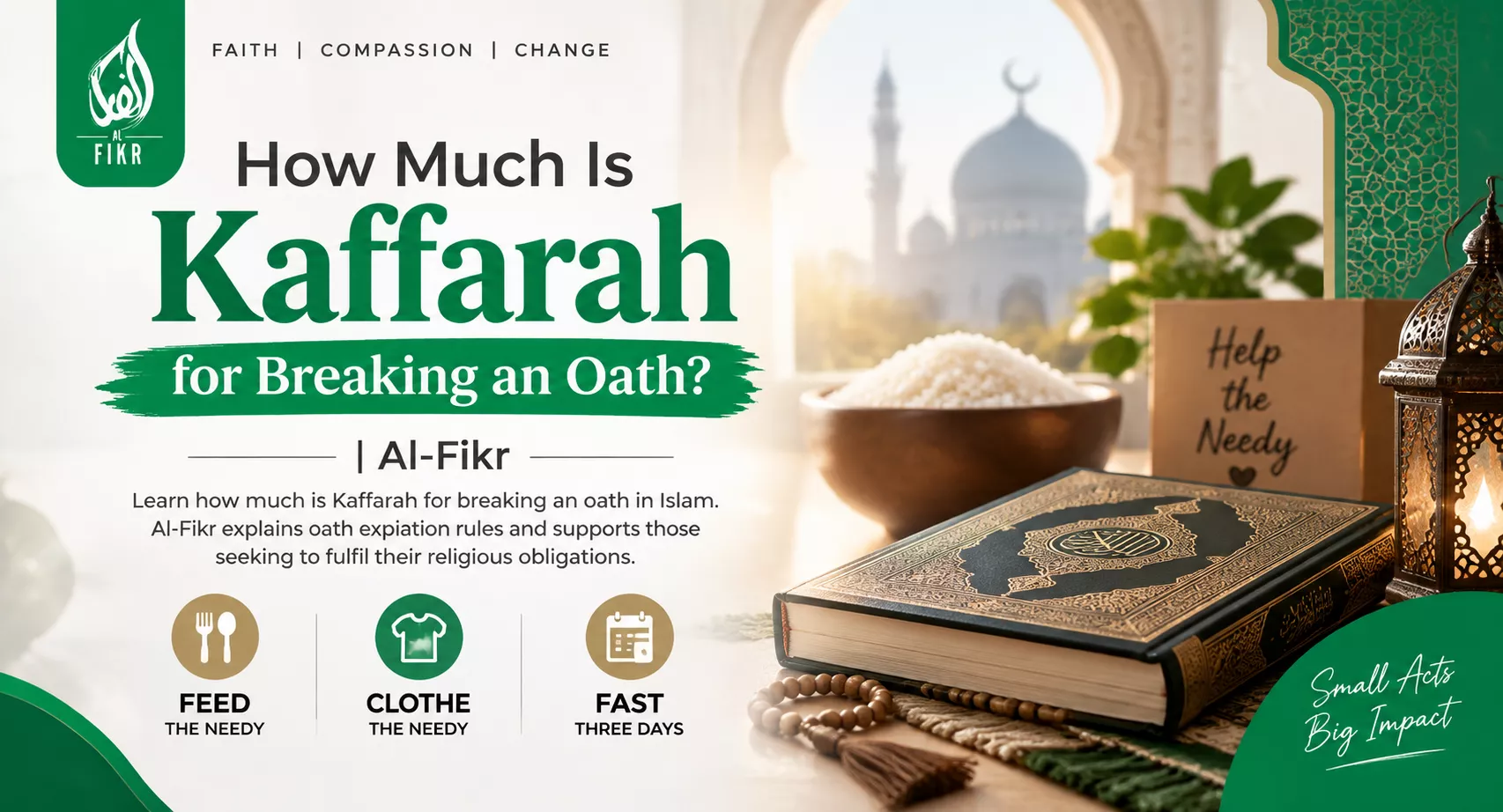 How Much Is Kaffarah for Breaking an Oath? | Al-Fikr